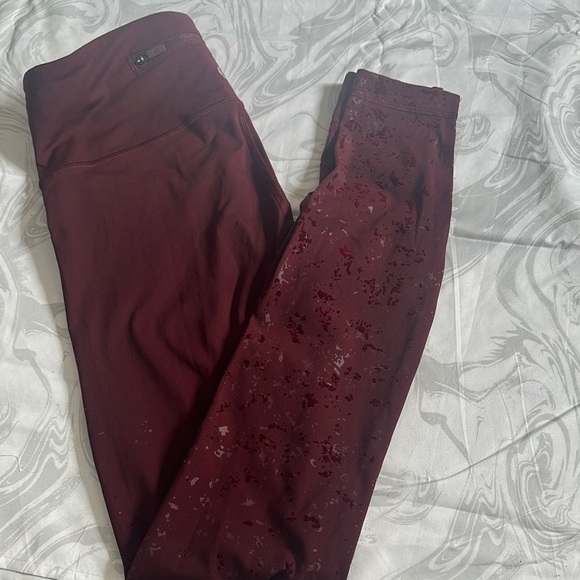 Lululemon Athletica Burgundy Leggings - Picture 1 of 8
